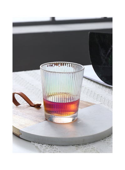 Buy V-shaped Striped Glass Multicolour in UAE