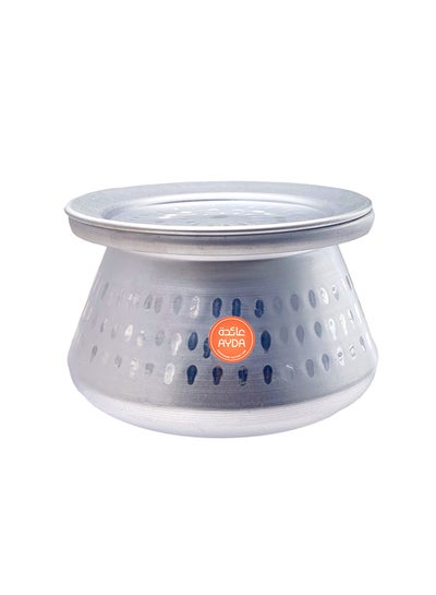 اشتري Hammered Aluminium Biryani/Hareesa Decorative Pot With Lid فضي 3لتر في الامارات