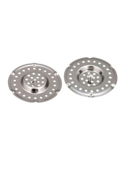 Buy 2-Piece Sink Grills Silver 8x2x14.5cm in UAE