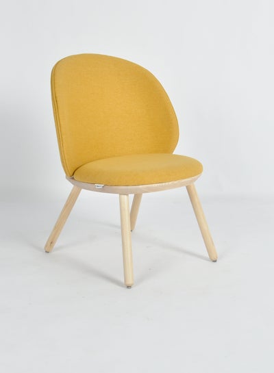 Buy Dining Chair Living Room Dinning Room Chair - Yellow 65*64*80cm in Saudi Arabia