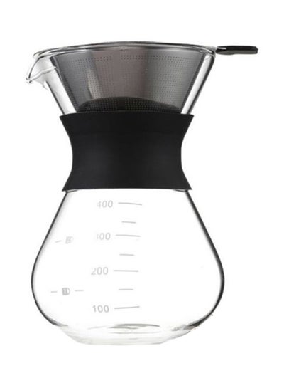 Buy Coffee Maker With Filter Drip Silver/Black 14x14x5cm in Saudi Arabia