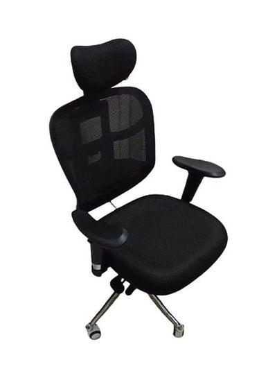 Buy Ergonomic Mesh Office Chair With Optional Armrest And Headrest Black in Egypt