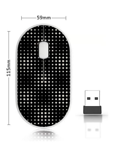 اشتري Wireless Mouse - Square Seamless Black/White في السعودية