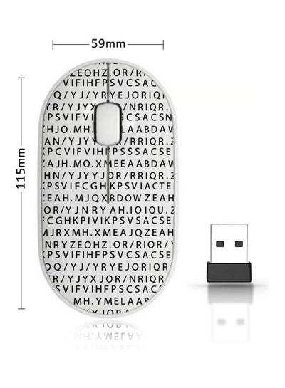 اشتري Wireless Mouse - Alphabet Seamless White/Black في السعودية