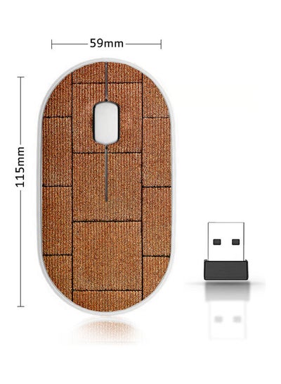 اشتري Wireless Mouse - Carpet Bricks Brown في السعودية