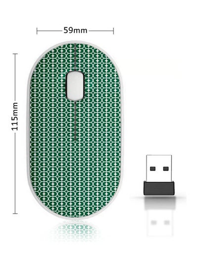 اشتري Wireless Mouse - Emerald Pattern Green/White في السعودية