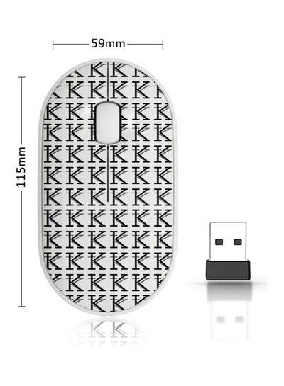 اشتري Wireless Mouse - Letter K White/Black في السعودية