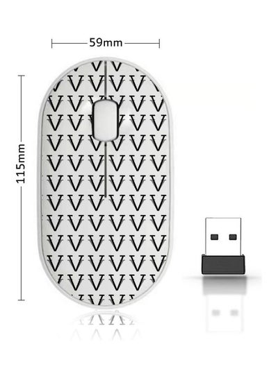 اشتري Wireless Mouse - Letter V White/Black في السعودية