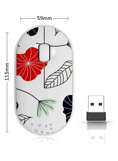 اشتري Wireless Mouse - Hand Drawing Multicolour في السعودية