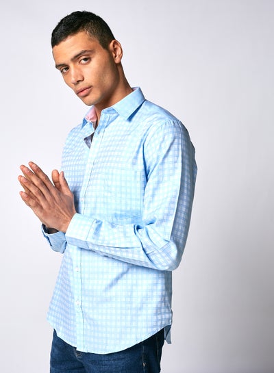 Buy Formal Slim Fit Shirt Electric Blue in Egypt