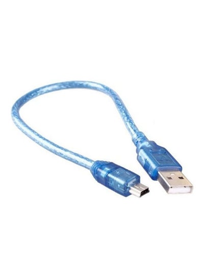 اشتري USB Cable Standard Type A - Type B Mini for Arduino Nano Blue في مصر