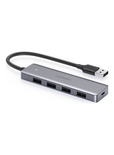 Buy 4-Port USB 3.0 Hub + Powered by Micro USB, Metal Plated Shell, Ultra Slim Black in Egypt