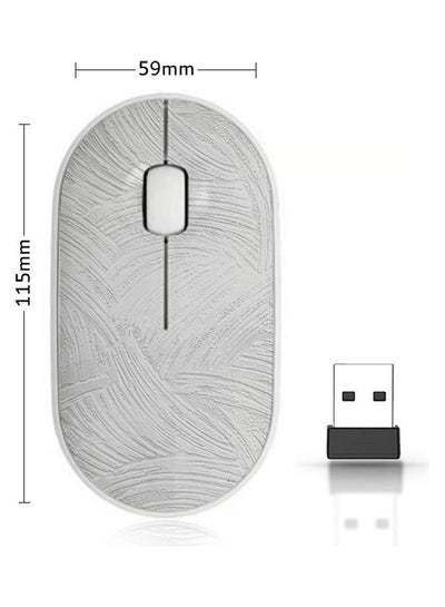 اشتري Wireless Mouse - Light Colour Shapes White في السعودية