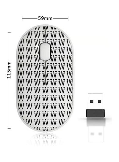 اشتري Wireless Mouse - Letter W White/Black في السعودية