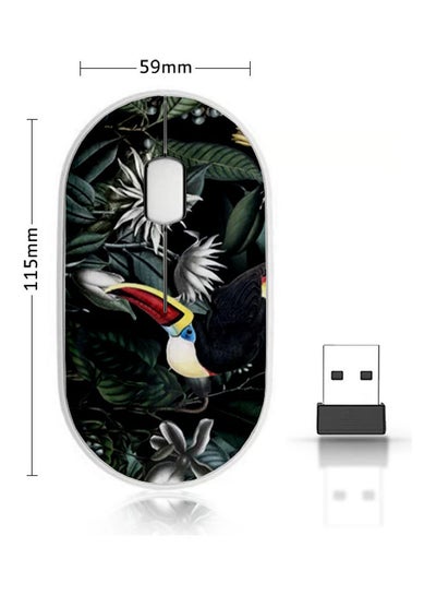 اشتري Jungle Art Pattern Wireless Mouse Multicolour في السعودية