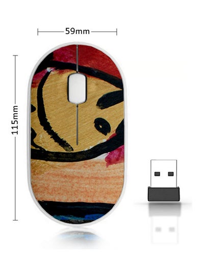 Buy Wireless Mouse - Graffiti Art Multicolour in Saudi Arabia