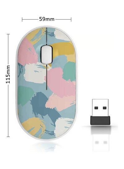 Buy Colorfull Pattern Wireless Mouse Multicolour in Saudi Arabia