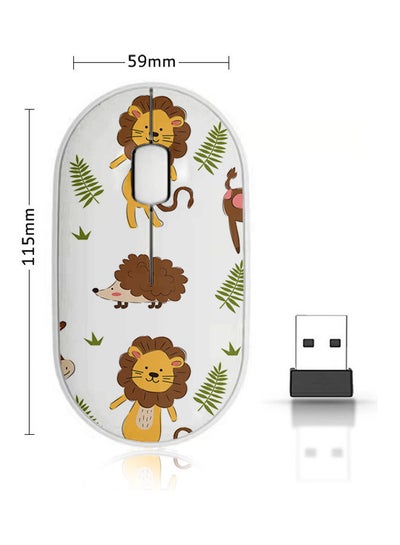 Buy Cute Anamiles Pattern Wireless Mouse Multicolour in Saudi Arabia