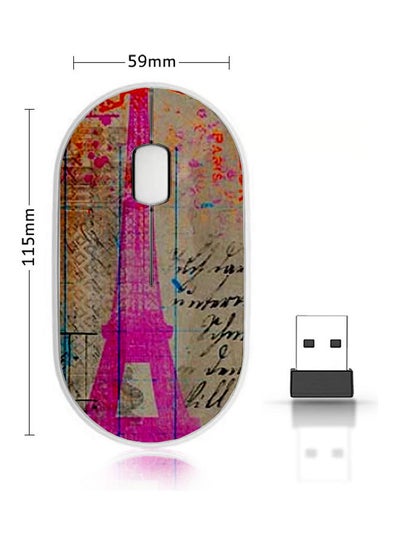 اشتري Wireless Mouse - Eiffel Art Multicolour في السعودية