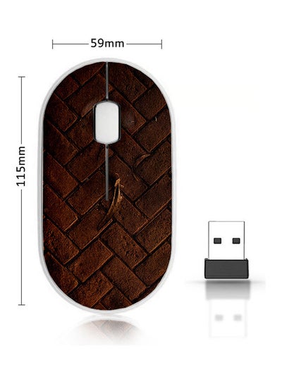 اشتري Wireless Mouse - Camouflage Leaf Brown في السعودية