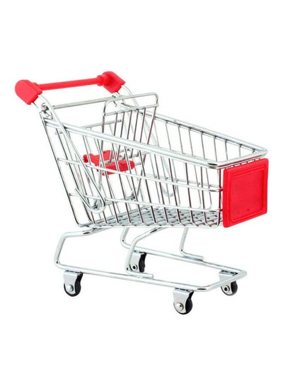 Buy Stainless Steel And Plastic Small Decorative Shopping Cart 4.9 Inches 1 Count Box Red in Egypt