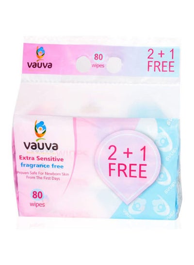 Buy 240- Count Extra Sensitive Pure Water Baby Wipes, Hygienic Grooming Care, Hypoallergenic and Dermatologically Tested in Saudi Arabia