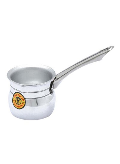 Buy Aluminum Milk Pot With Handle And Lid Silver in Egypt