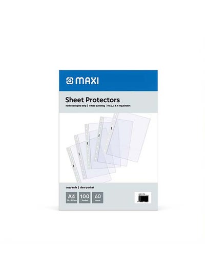 Buy 100-Piece Sheet Protector Set Clear in UAE