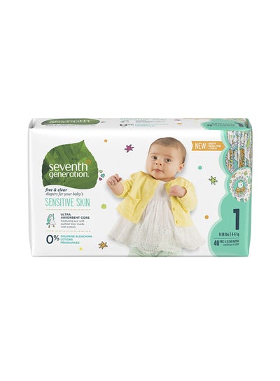 Buy Pack Of 40 Free And Clear Diapers Mega Pack Size 1 in UAE
