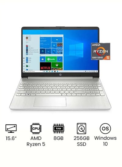 Buy 15-EF2127WM Laptop With 15.6-Inch Full HD Display, AMD Ryzen 5-5500 Processor/8GB RAM/256GB SSD/AMD Radeon R5 Graphics/Windows 10/International Version English Silver in UAE