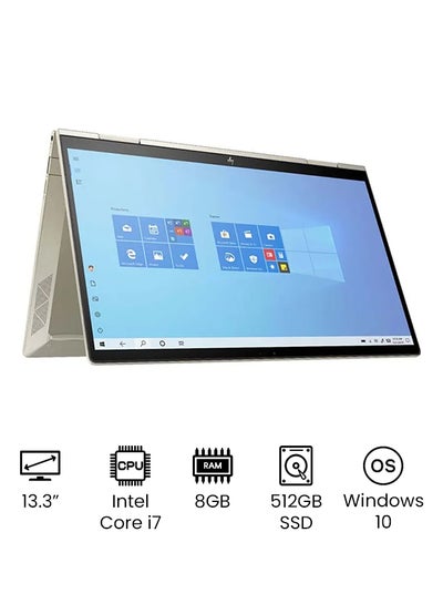 Buy ENVY 13M-BD0033DX X360 Laptop With 13.3-Inch Full HD Display, 11th Gen Core i7-1165G7Processor/8GB RAM/512GB SSD/Intel Iris Graphics/Windows 10 /International Version English Pale Gold in UAE