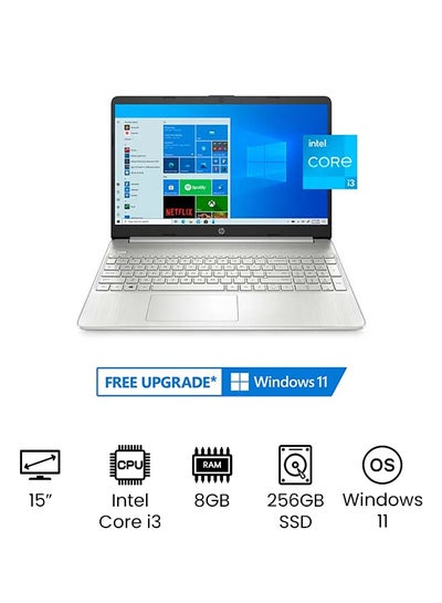 Buy 15-dy2091wm Laptop With 15-Inch HD Display, 11th Gen Core i3-1115G4 Processor/8GB RAM/256GB SSD/Intel UHD Graphics/Windows 11/International Version English Silver in UAE