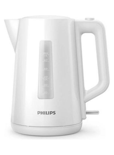 Buy Plastic Kettle 3000 Series - With Pilot Light, Spring Opening, 1.7 L 2200 W HD9318/01 White in Saudi Arabia