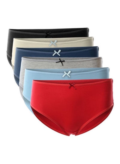 Buy Bundle Of Six Solid Slip On Underwear Multicolour in Egypt