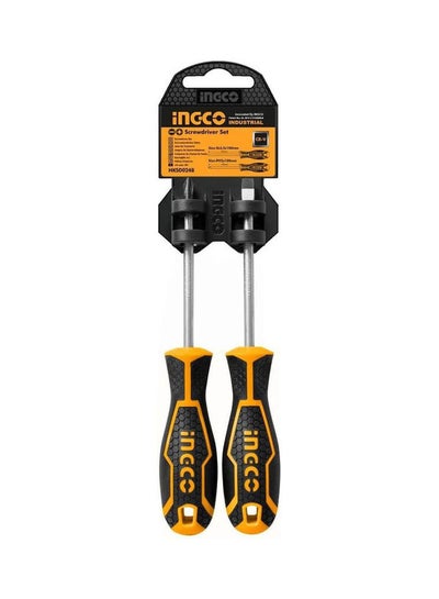 Buy Set Screwdriver Hksd0248, Brand Ingco Orange in Egypt