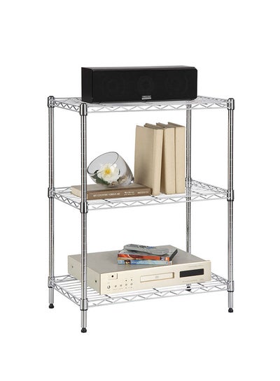 Buy CamelTough Wire Rack 3 Shelf Adjustable Storage Rack  Heavy Duty Shelving Unit for Pantry  Laundry Bathroom  Kitchen Garage Closet Organization  330Lbs Capacity  Chrome  35L X 60W X 75H cm  HTC-WR602 Chrome 60 x 35x 76centimeter in UAE