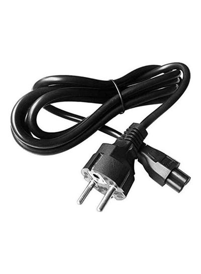 اشتري EU 3 Prong 2 Pin AC Laptop Power Cord Adapter Cable Black في مصر