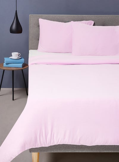 اشتري Duvet Cover Set- With 1 Duvet Cover 200X200 Cm And 2 Pillow Cover 50X75 Cm - For Queen Size Mattress - Elderberry 100% Cotton 140 GSM Elderberry في السعودية