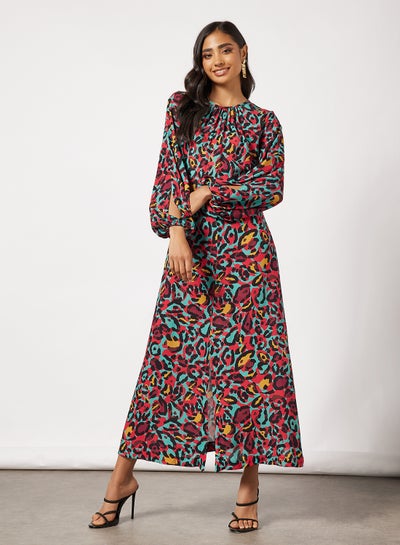 Buy All-Over Print Dress Multicolour in UAE