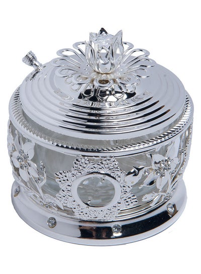 Buy Chinese Sugar Bowl With Lid Silver 8x8x7cm in Saudi Arabia