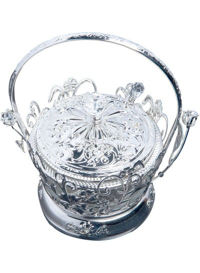 Buy Stainless Steel Chinese Sugar Bowl Silver 8 x 8 x 12cm in Saudi Arabia