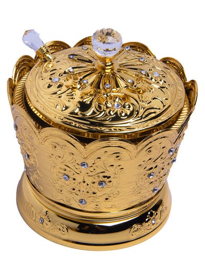 اشتري Attractive Stainless Steel Chinese Sugar Bowl With Lid ذهبي 10 x 10 x 8سم في السعودية