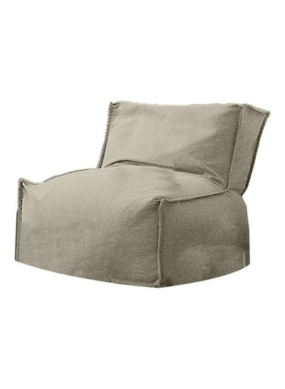 Buy Linen Bean Bag Microfiber Filler Light Beige 80x80x80cm in Saudi Arabia