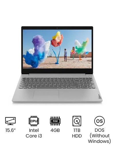 Buy IdeaPad 3 Laptop With 15.6-Inch Full HD Display, 10th Gen Core i3 10110U Processer/4GB RAM/1TB HDD/Intel UHD Graphics/DOS(Without Windows) English Platinum Grey in UAE