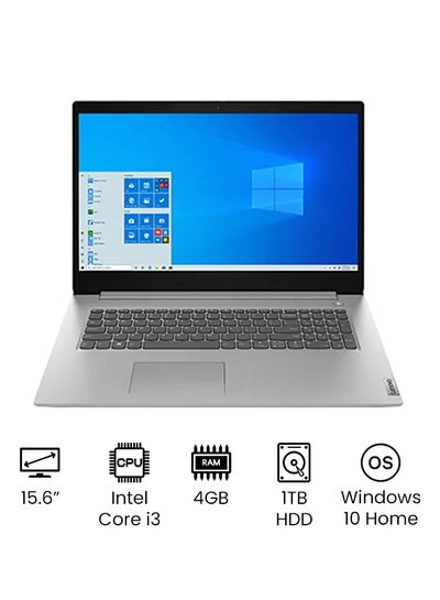 Buy IdeaPad3 81WE00UVAX Laptop With 15.6 Inch HD Display, Intel 10th Gen Core i3-1005G1 Processer/4GB RAM/1TB HDD/Intel UHD Graphics/Windows 10 Home /International Version English Platinum Grey in UAE