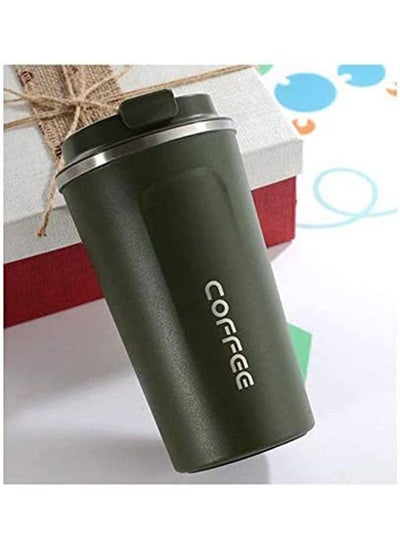 Buy Stainless Steel Vacuum Thermos Mug Green in Egypt