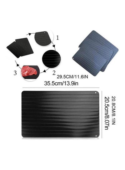 اشتري Fast Defrosting Tray Thawing Plate, Defrost Thaw Tray Defrosting Black 24.7 x 19 x 1.9cm في مصر