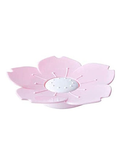 اشتري Soap Box Cherry Blossom Petal Shaped Drain Soap Box Soap Box Soap Holder Container Bathroom Supplies Pink في مصر