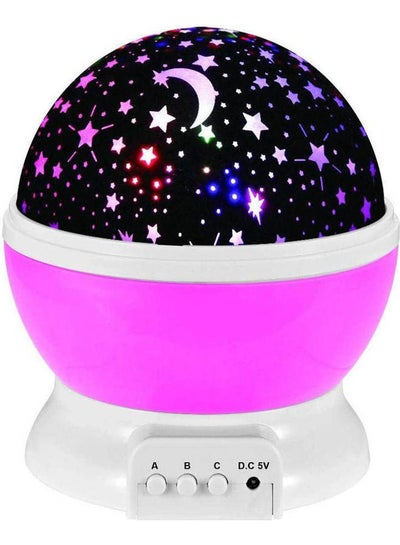 Buy Projector Night Light Led Star Master Sky Lamp Cosmos Rotating Kid Baby Sleeping Pink in Egypt