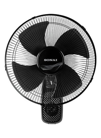 Buy Wall Fan 18 Inch With Remote 3 Speeds 70.0 W MAR-1822 Black in Egypt